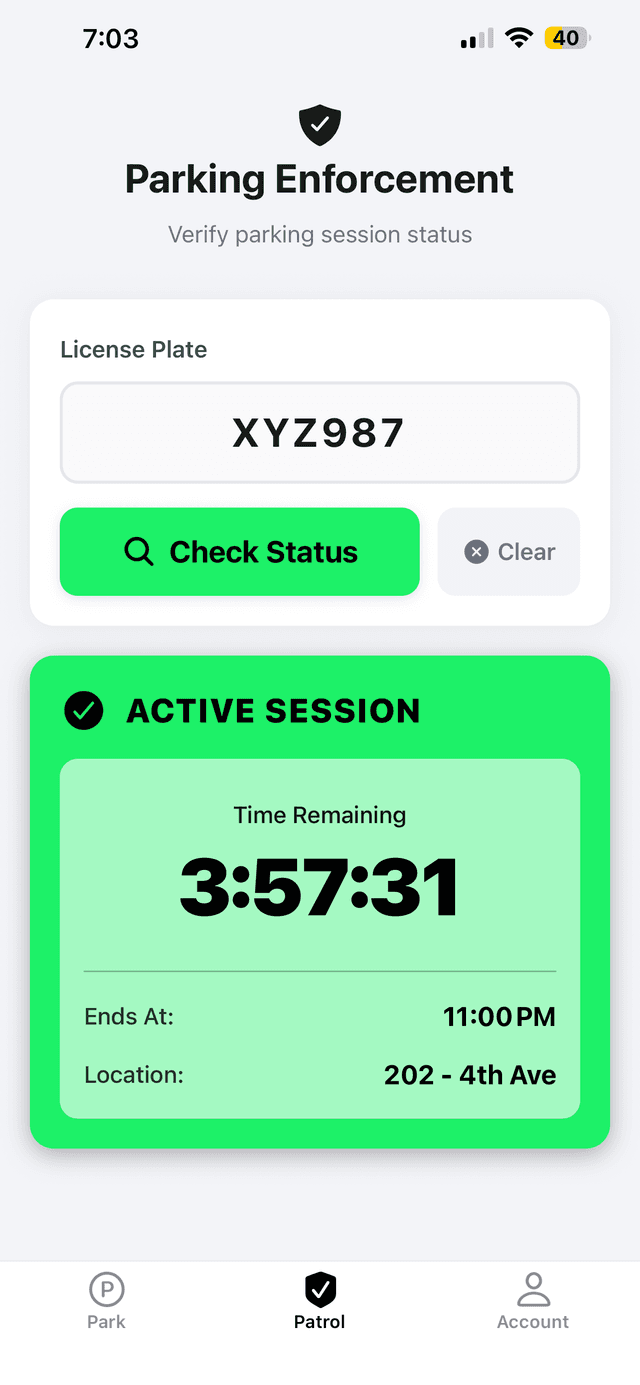 Parkwize App - Parking Enforcement